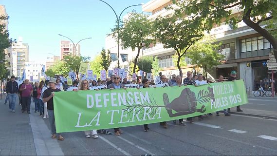 Entitats rurals i ecologistes es manifesten contra els macroprojectes energtics