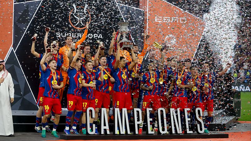 El Barcelona se alza con la Supercopa de España