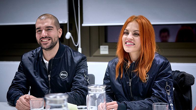 Astronauts Sara García Alonso and Pablo Álvarez Fernández