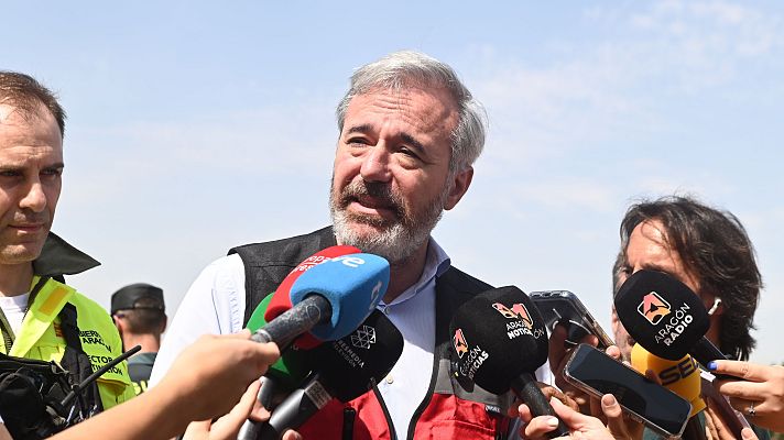 Jorge Azcón: \"Estamos preocupados, es un incendio con mucho potencial\" - Mediodía en RNE | Escuchar