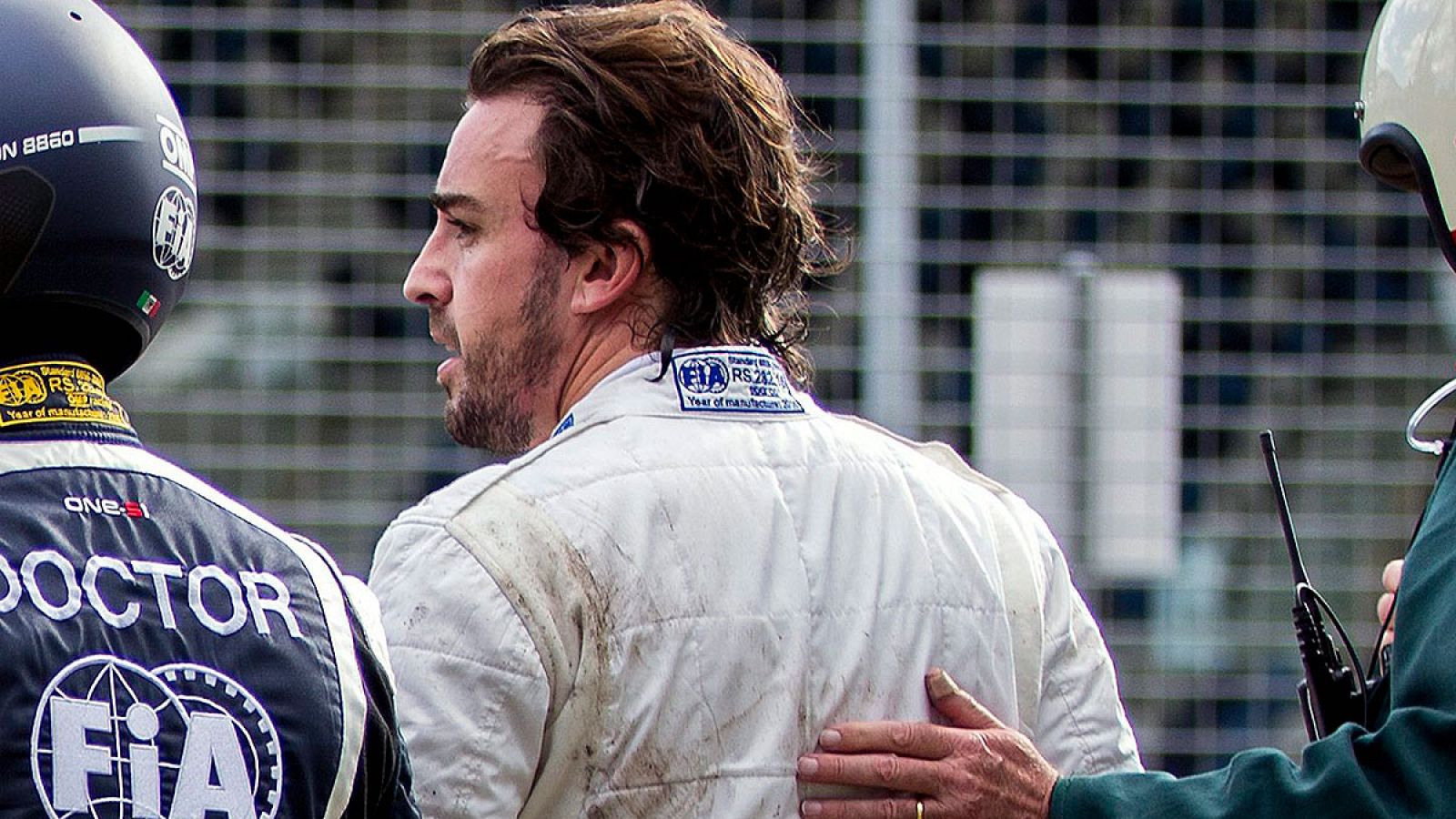 Fernando Alonso: "Estoy bien, un poco decepcionado, el destrozo del coche es grande"