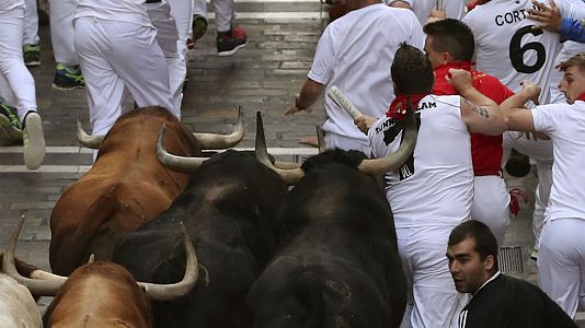 Sanfermines en RNE - Sanfermines 2016 - Los toros de Victoriano Martín vuelan en el sexto encierro - 12/07/16 - Escuchar ahora