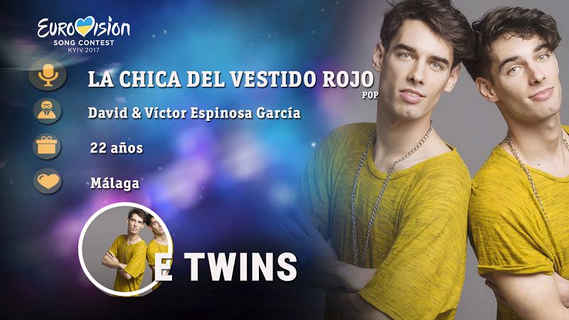 Eurovisin 2017 - E-Twins canta "Chica del vestido rojo"