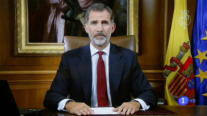 24 horas - Declaración institucional de Felipe VI: los poderes del Estado deben asegurar el orden constitucional - Escuchar ahora