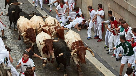 Sanfermines en RNE - Sanfermines 2018 - Sexto encierro con los toros de Victoriano del Río - 12/07/18 - Escuchar ahora