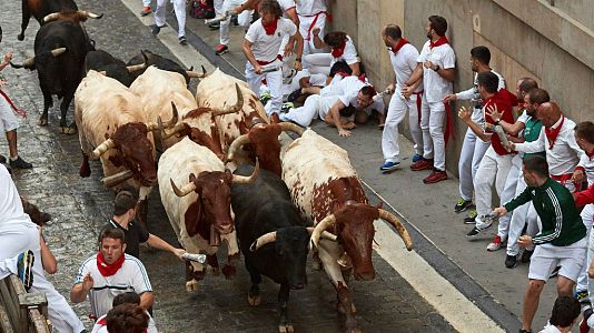 Sanfermines en RNE -  Sanfermines 2018 - Sexto encierro con los toros de Victoriano del Río - 12/07/18 - Escuchar ahora