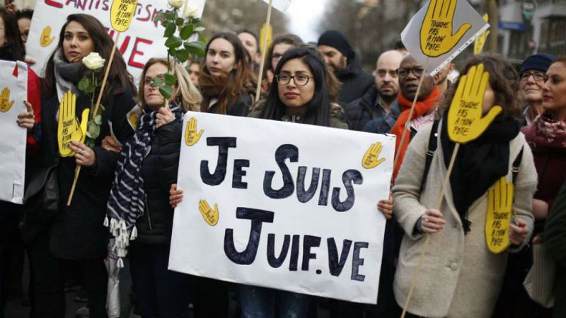 24 horas - Francia se manifiesta contra el antisemitismo - escuchar ahora