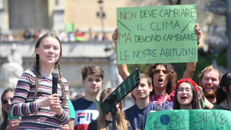 14 horas - Greta Thunberg lleva su lucha contra el cambio climático a Roma - Escuchar ahora