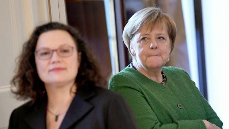  Las mañanas de RNE con íñigo Alfonso - Merkel confía en que la dimisión de Nahles al frente del SPD no afecte a la gran coalición de gobierno - Escuchar ahora
