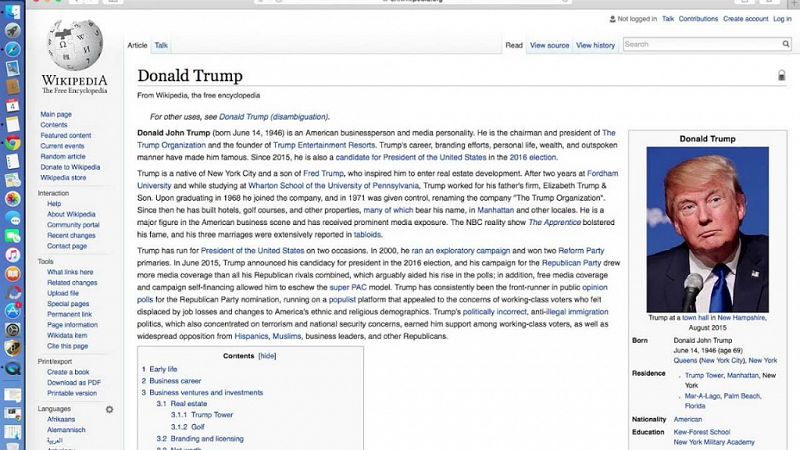 El buscador de R5 - Trump, Wikipedia - 12/06/19 - Escuchar ahora