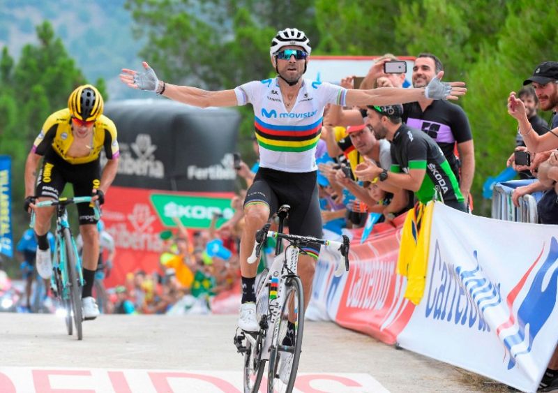  La Vuelta - Alejandro Valverde se impone en la sptima etapa y Superman Lpez recupera el liderato