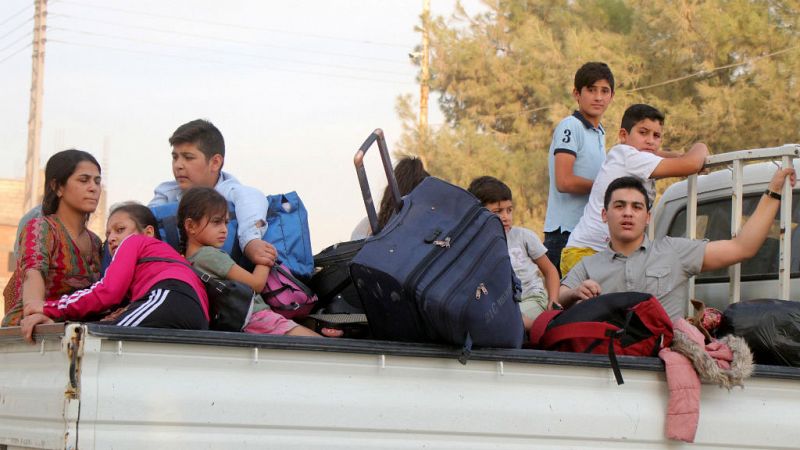 Boletines RNE - Unas 100.000 personas han abandonado sus hogares en Siria por la ofensiva turca