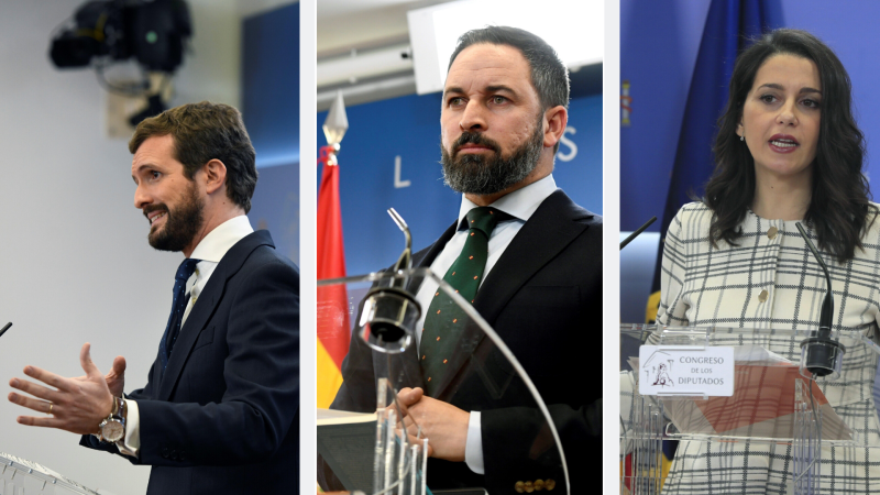 El PP, Vox y Ciudadanos explican su postura frente a la investidura