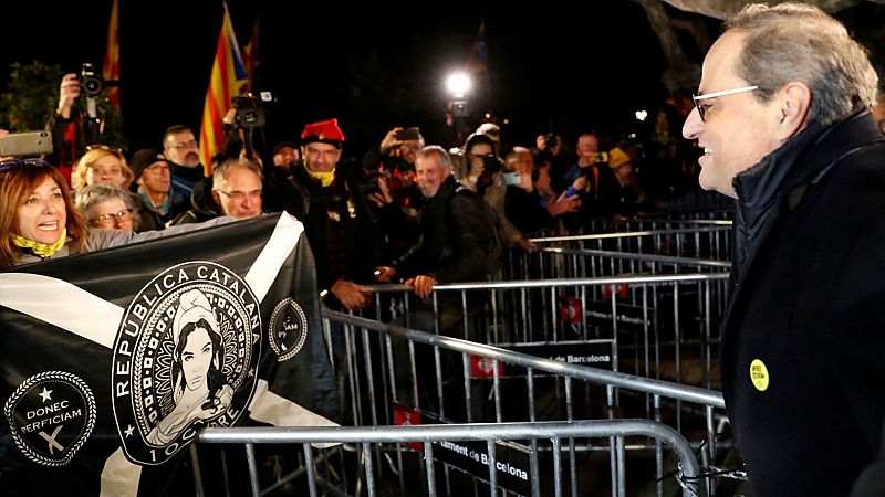 Tres opciones para rechazar la inhabilitación de Torra se estudian en el Parlamento Catalán - Escuchar ahora 