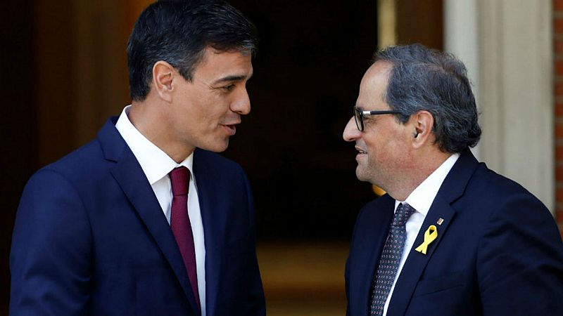 Boletines RNE - Sánchez y Torra acuerdan verse tras la formación de Gobierno aunque no concretan si en Madrid o en Barcelona - Escuchar ahora 