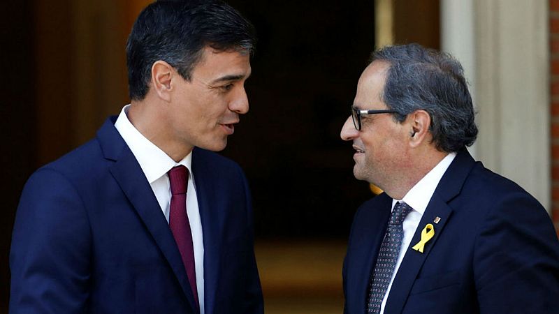 Boletines RNE - Sánchez y Torra acuerdan verse tras la formación de Gobierno aunque no concretan si en Madrid o en Barcelona - Escuchar ahora 