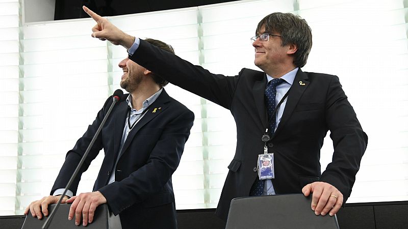 24 horas - Acaba la primera semana de Puigdemont y Comín como eurodiputados - Escuchar ahora