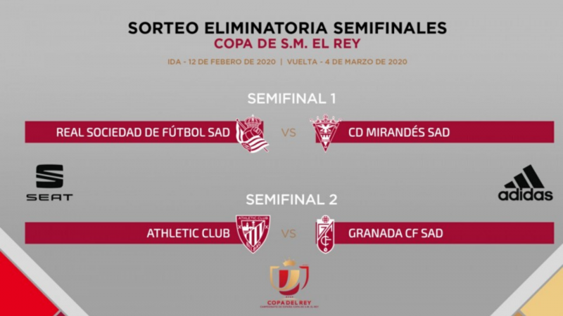 14 horas - Real Sociedad-Mirandés y Athletic-Granada, semifinales de Copa - Escuchar ahora