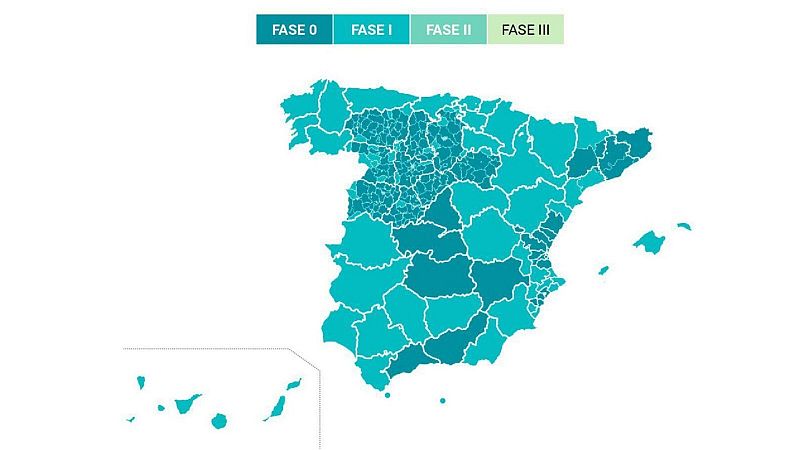 24 horas - El 51% de la población española avanza de fase: Madrid se queda en fase 0 - Escuchar ahora