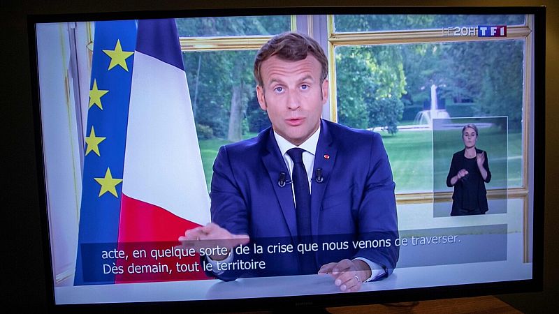 24 horas fin de semana - 20 horas - Macron anuncia reapertura de bares, restaurantes y vuelta al cole el 22 de junio - Escuchar ahora 