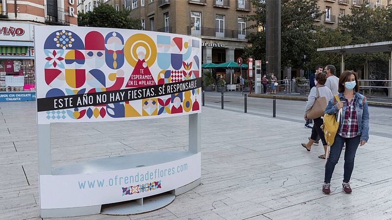 Informativos fin de semana - 20 horas - Llamada a la responsabilidad del Ayuntamiento de Zaragoza y ofrenda floral virtual en las "no fiestas" - Escuchar ahora