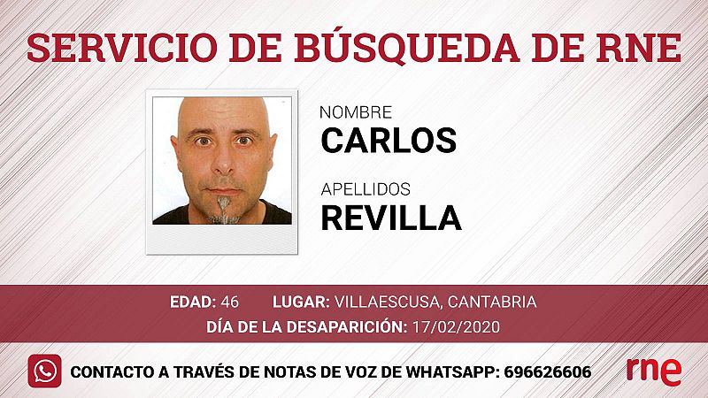 Servicio de búsqueda - Carlos Revilla, desaparecido en Villaescusa, Cantabria - Escuchar ahora