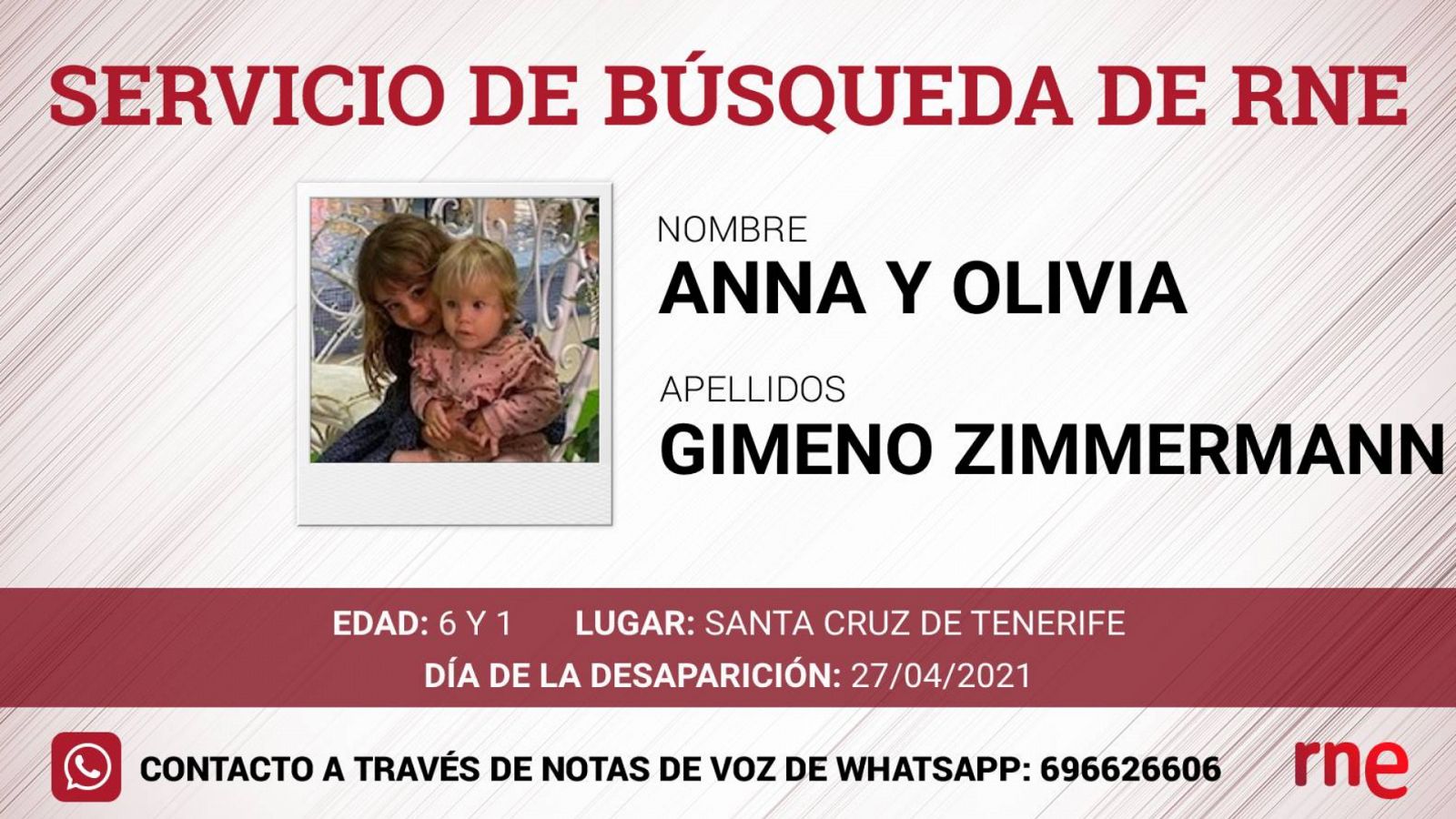 Anna Y Olivia Gimeno Zimmermann Desaparecidas En Santa Cruz De Tenerife