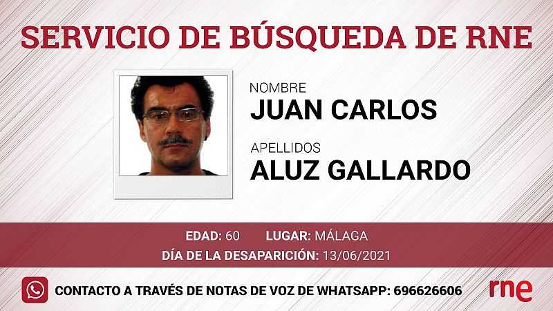 Servicio de búsqueda - Juan Carlos Aluz Gallardo, desaparecido en Málaga - Escuchar ahora