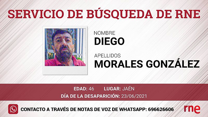 Servicio de búsqueda - Diego Morales González, desaparecido  - Escuchar ahora