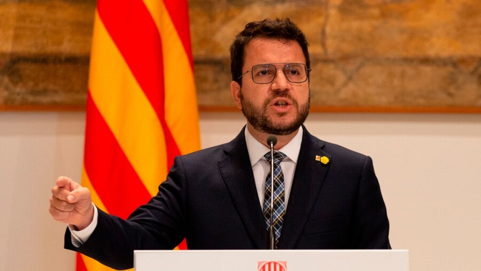 El president de la Generalitat, Pere Aragonès acusa l'Estat de voler "imposar" el seu projecte