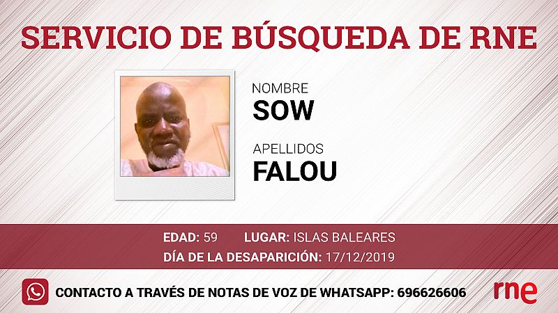 Servicio de bçusqueda - Sow Falou, desaparecido en las Islas Baleares - Escuchar ahora