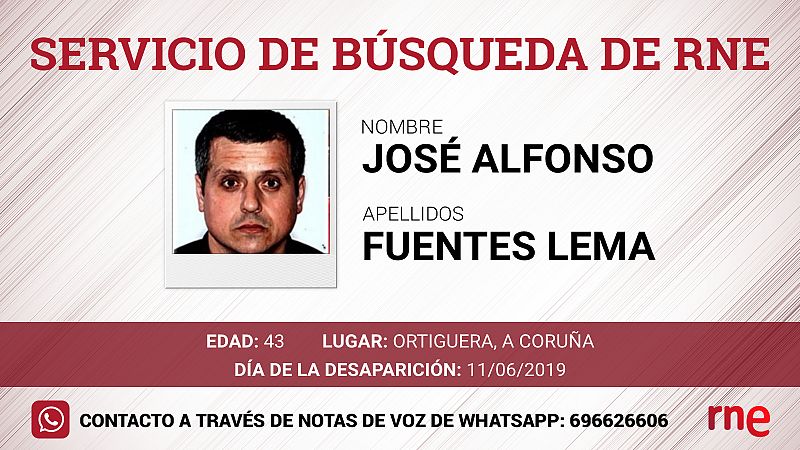 Servicio de búsqueda - Alfonso Fuentes Lema, desaparecido en Ortigueira, A Coruña - Escuchar ahora