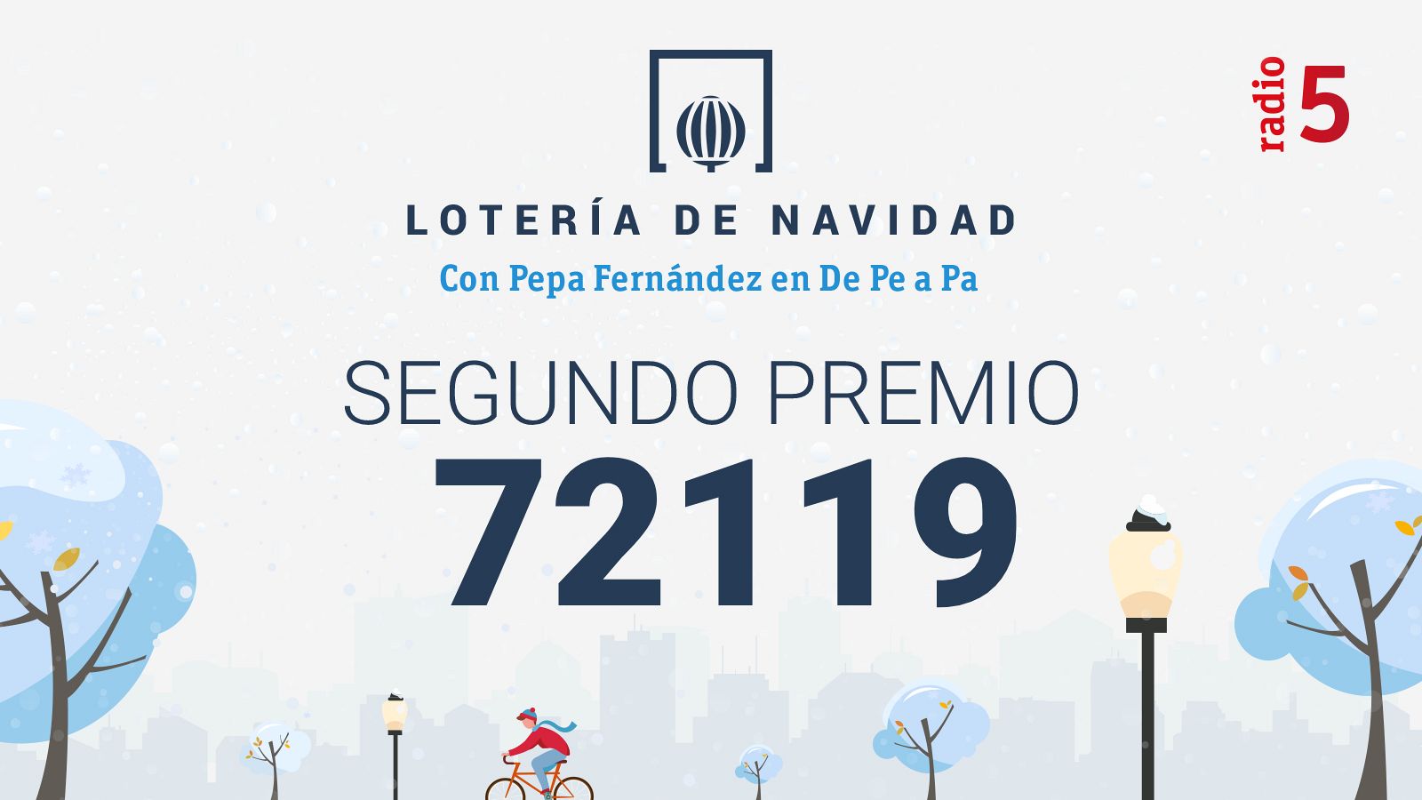 Las mañanas de RNE con Pepa Fernández - 72.119, segundo premio de la Lotería de Navidad 2021 - Escuchar ahora 
