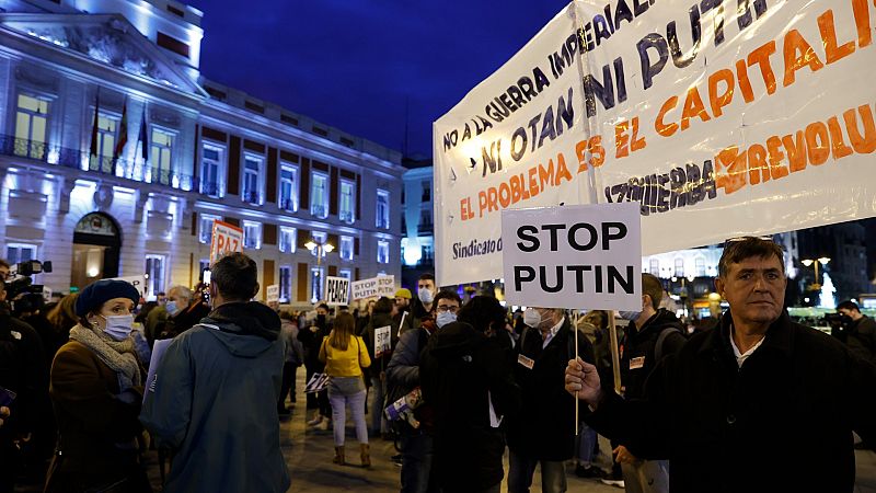 24 horas - Manifestaciones contra la guerra en Ucrania en Madrid, Barcelona o San Sebastián - Escuchar ahora