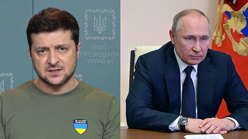 24 horas - Putin y Zelensky declaran sus intenciones en televisión - Escuchar ahora