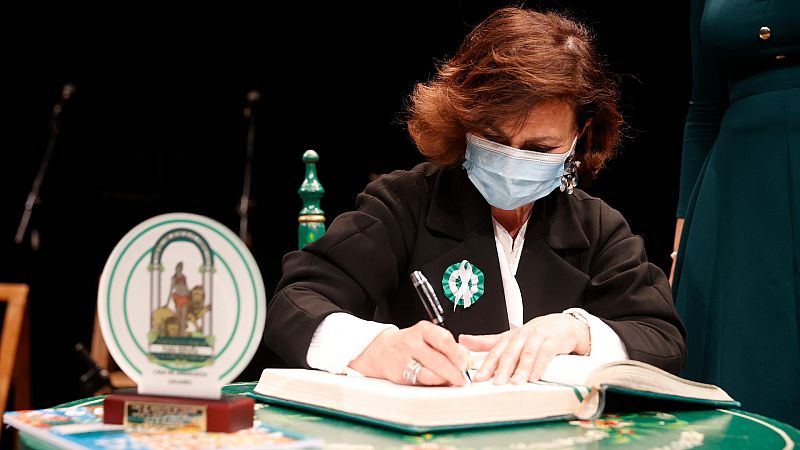 Parlamento RNE - Carmen Calvo: "El feminismo de verdad va a estar detrás de la pancarta de un 8M abolicionista" - Escuchar ahora