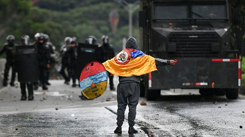 Primer aniversario del paro nacional en Colombia