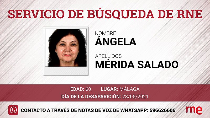 Servicio bsqueda - Angela Mrida Salado - desaparecida  en Mlaga - Escuchar ahora