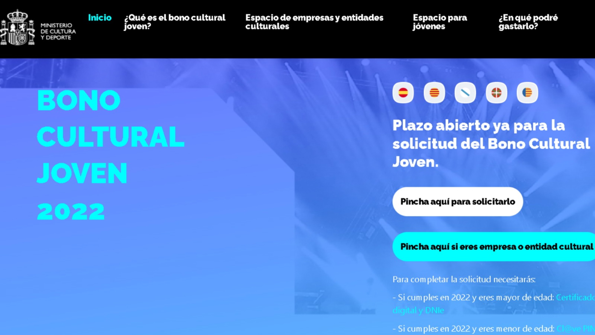 Solicitar el Bono Cultural Joven "El registro me da error"