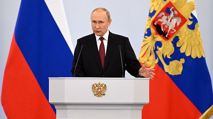 14 Horas - Discurso de Putin por la anexión de zonas ocupadas en Ucrania: \"Son gestos de desesperación, pero también un mensaje de estar dispuesto a prolongar la guerra\" - Esuchar ahora