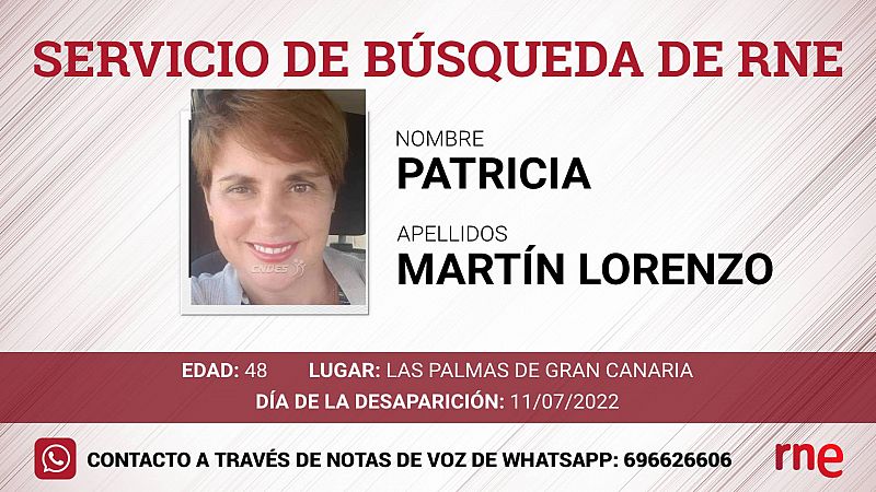 Servicio de búsqueda- Patricia Martín Lorenzo, desparecido en Las Palmas de Gran Canaria
