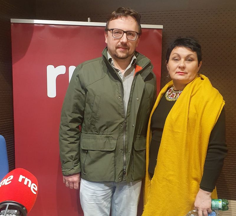 Larysa Ponomarenko y Marko Lyakhovich, de la asociación de ucranianos de la Región de Murcia Escuchar ahora