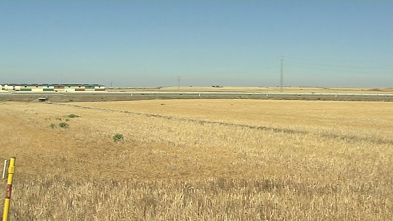 Tractorada fins a la seu de la CHE per protestar per la gestió de la sequera