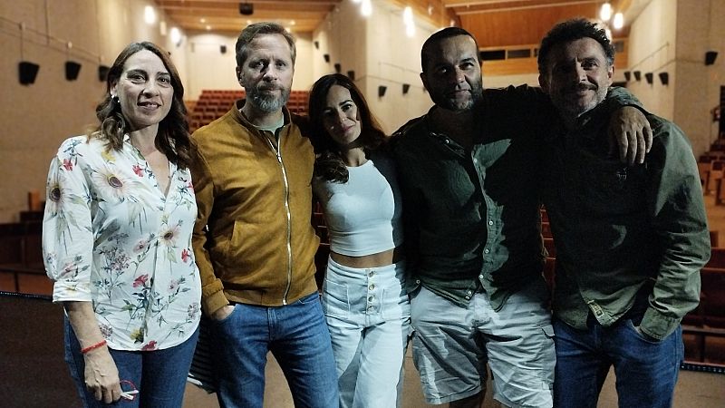 La sala - Carmen Canivell, Antonia G�mez, Alberto L�pez y�Alfonso S�nchez con Miguel Rabaneda - 06/06/23