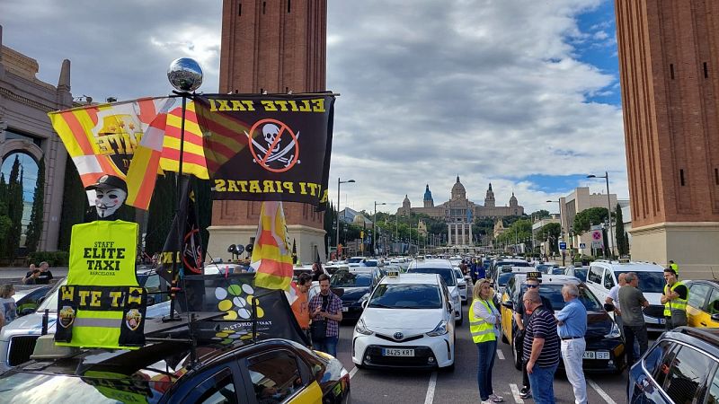 Nova protesta del sector del taxi per rebutjar la liberalització de les VTC