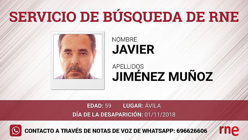 Servicio de bsqueda  Javier Jimnez Muoz, desaparecido en vila. - Escuchar ahora