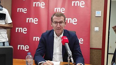 Las Mañanas de RNE - Alberto Núñez Feijóo (PP) tras el debate en RTVE: "Son tres partidos que no quieren ganar las elecciones sino que el que las gane no pueda gobernar" - Escuchar ahora