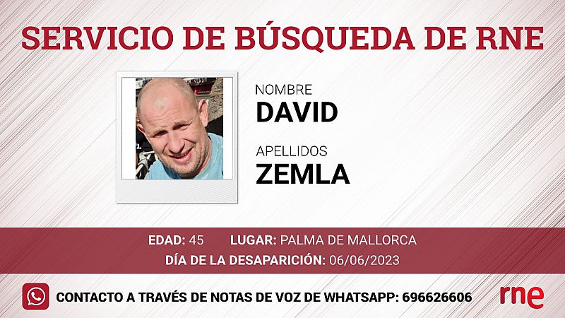 Servicio de bsqueda - David Zemla, desaparecido en Palma de Mallorca - escuchar ahora