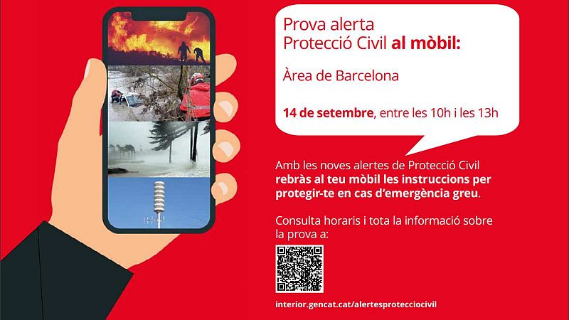 L'alarma de Protecció Civil sonarà aquest dijous a Barcelona