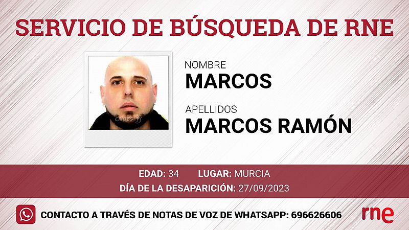 Servicio de bsqueda - Marcos Marcos Ramn, desaparecido en Murcia - escuchar ahora